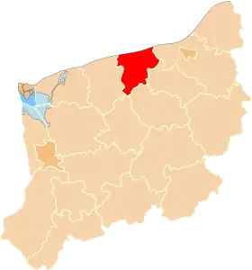 Localisation de Powiat de Kołobrzeg