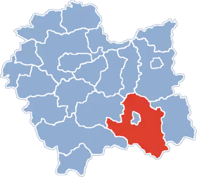 Localisation de Powiat de Nowy Sącz