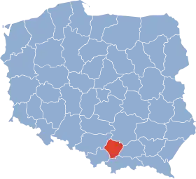 Localisation de Voïvodie de Cracovie
