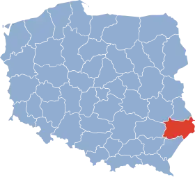 Localisation de Voïvodie de Zamość