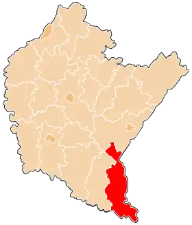 Localisation de Powiat des Bieszczady