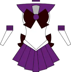 Dessin simplifié du costume de Sailor Saturn