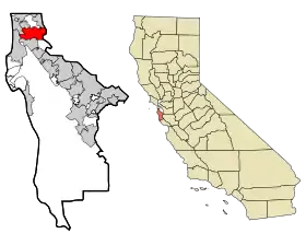 Localisation de South San Francisco