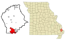 Localisation de Sikeston