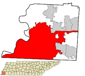 Localisation de Memphis