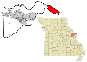 Localisation de West Alton