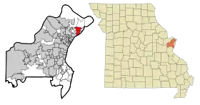 Localisation de Bellefontaine Neighbors