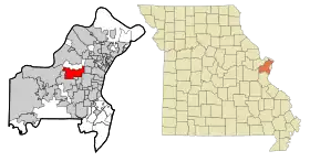 Localisation de Creve Coeur