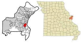 Localisation de Webster Groves