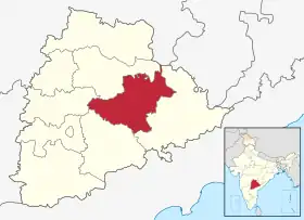 Localisation de District de Warangalవరంగల్ జిల్లా