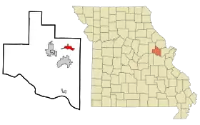 Localisation de Wright City