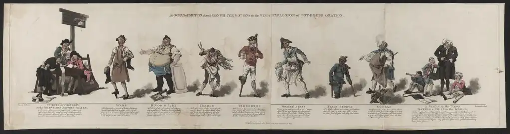 An ocean of motion about Spanish commotions or the windy explosion of pot-hous oration, 1796–1808.