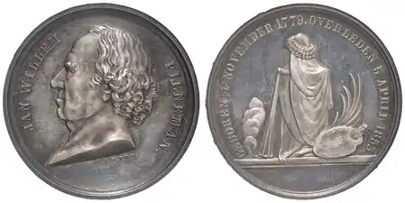 Décès du peintre Jan Willem Pieneman (1779-1853).